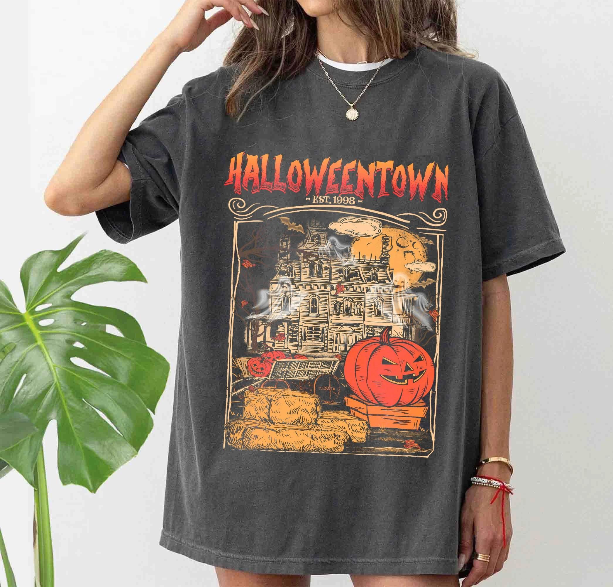 Comfort Colors Halloweentown Est. 1998 T-Shirt, Halloweentown University Graphic Tee, Vintage Halloween Shirt, Spooky Season Fall Apparel, Cute Autumn Top, Halloween Gift for Women & Men