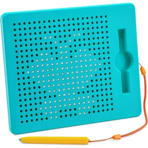 Magnetic Drawing Board for Kids & Toddlers with Beads and Magnet Stylus Pen - Magnetic Tablet Toy for Airplane & Car Ride Activities for Kids