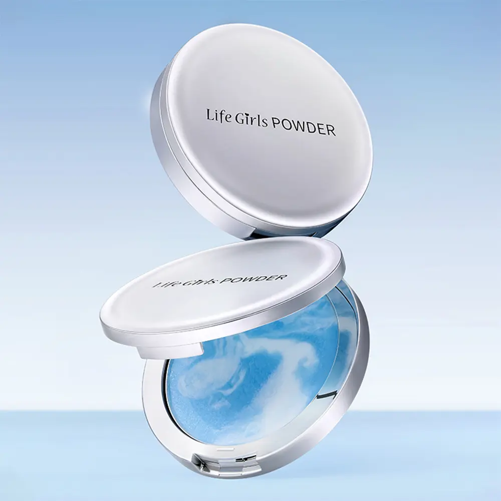 Lightweight Soft-Focus Pressed Setting Powder for Oily Skin - Long-Wearing, Brightening, Oil-Control, Waterproof, Sweat-Resistant, Transfer-Resistant, Sheer Natural Soft-Matte Finish for Flawless Makeup Foundation Cosmetic