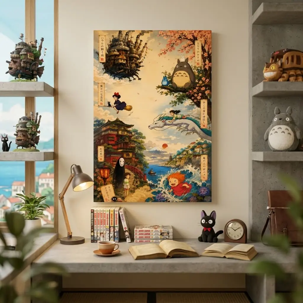 Studio Ghibli Wall Art Anime Room Decor