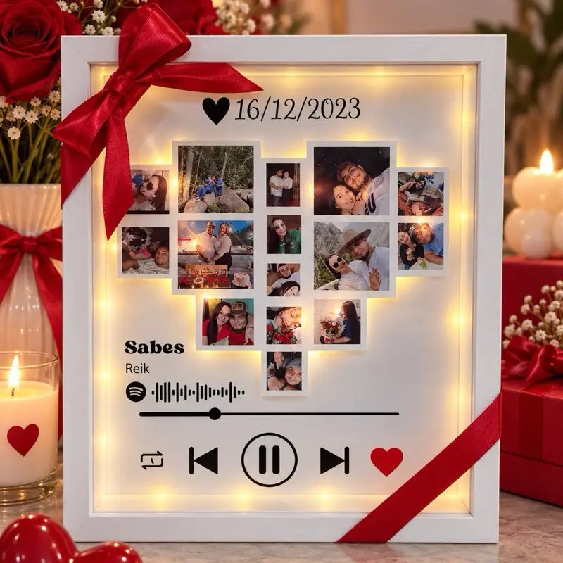 3D Personalized LED Photo Frame – Custom Song & Photos ️