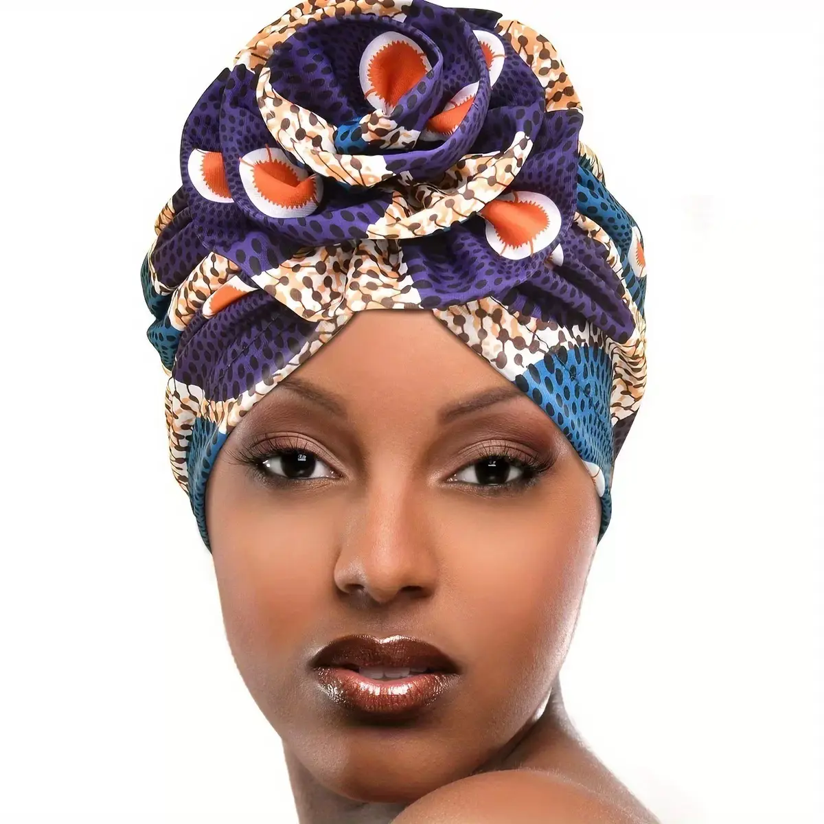 Women's Turban Wrap, 4-Pack Slip-On Chemo Headwear for Cancer Hair Loss, Solid Color & Comfortable, Versatile Headscarf