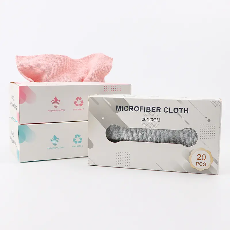 20pcs Boxed Pull-Out Cleaning Cloths ,Reusable Microfiber Wipes, Absorbent Towels, Multifunctional Household Cleaning Cloths, Suitable For Kitchen, Bathroom, Living Room, And Dining Table., Microfiber Cloth Tiktokshopspringgl