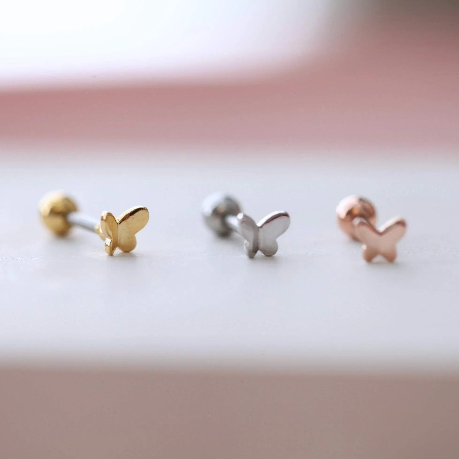 3D Butterfly Tragus Earring