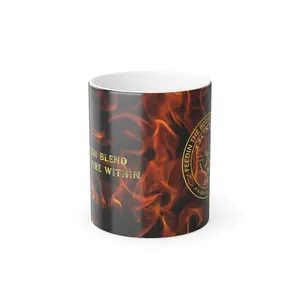 JK’s BBQ Pit Color-Changing Flame Mug – 11 oz Heat-Activated Coffee Cup