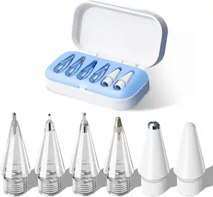 Blue 6 in 1 Replacement Pencil Tips for iPad Pro/2nd Gen/1st Gen/USB-C Upgraded with Storage Case  Control & Wear-Resistant Copper Conductor