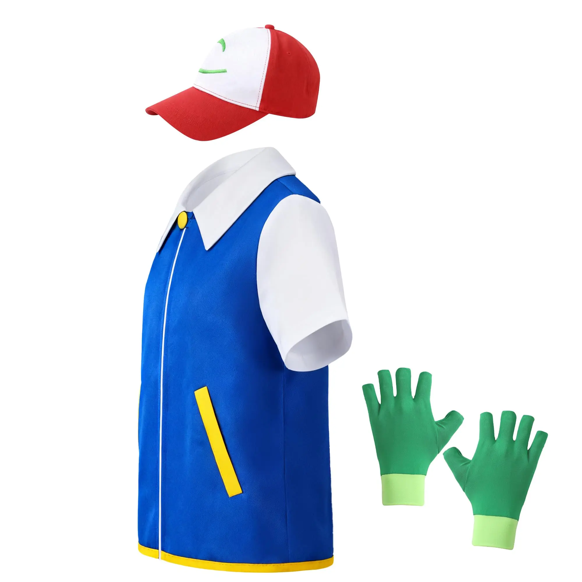 Kids' Unisex Anime Cartoon Character Casual Costume & Accessory Set - Polyester Hoodie, Jacket+Gloves, Hat, S/L-XXL Sizes - Ideal for Halloween, Trick Or Treat, Large, L-Adult, Acgn, Halloween Costume Ideas, Anime Halloween Costume