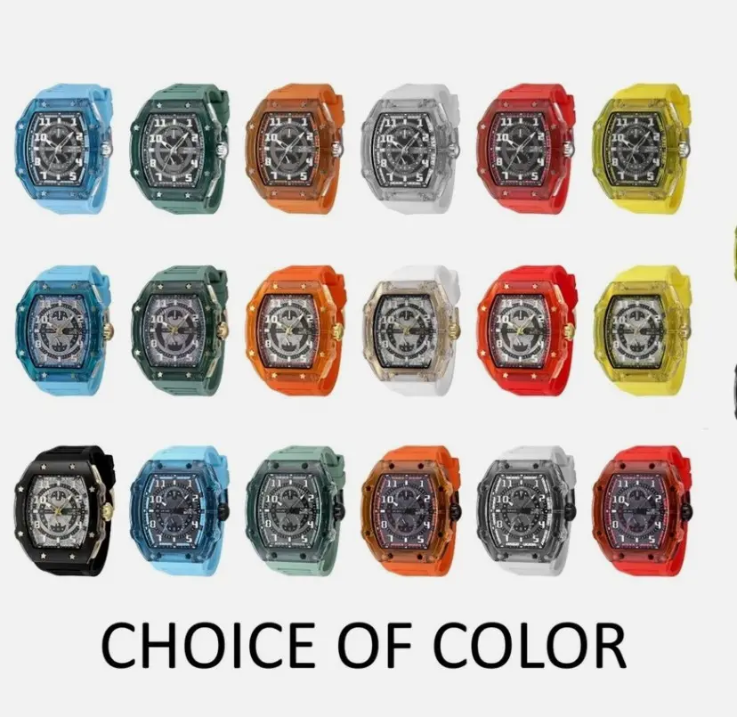 Invicta Racing Men's 48.5mm Skeleton Tonneau Quartz Watch - Choice of Color