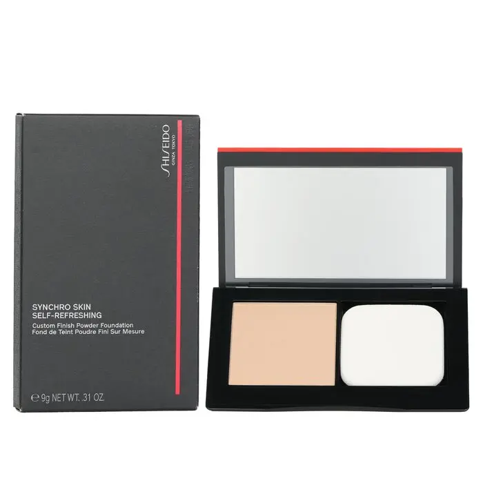 SHISEIDO Synchro Skin Self Refreshing Custom Finish Powder Foundation Cosmetic, Makeup for All Skin Types - #160 Shell