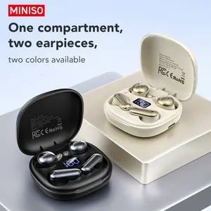 MINISO MS108 Wireless Bluetooth-compatible Headphones, Dual Earbuds, Buy-One-Get-One Set, Android Compatible, Sleep Mode, Waterproof Smart Wireless Headset for Music Listening