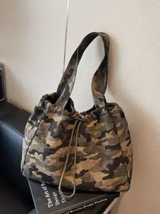 Large Capacity Shoulder Bag for Women, Trendy Shoulder Bag, Casual Fashion Bag, Commuter Canvas Bag, Camouflage Fashion Versatile Handbag, Lightweight Tote Bag, Stylish Versatile Bag