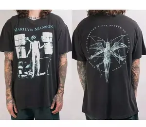 1996 Marilyn Manson Antichrist Superstar 2 Side Black Unisex Tshirt