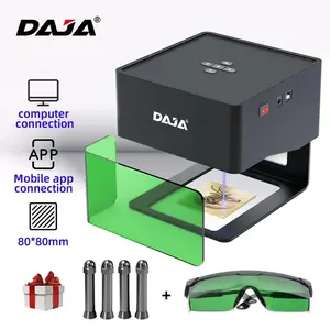Daja Laser Engraving Machine Dj6 Mini Automatic Marking Hard Plastic Wood Laser Engraver, Compact Precision Carving Tool