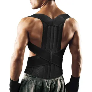 Unisex Posture Brace - Adjustable Back & Lumbar Support Belt, Shoulder Support Posture Straightener for Back Relief, Prop 65 Safe Sports & Outdoor Leisure Equipment