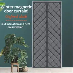 Magnetic Insulated Door Curtain, Home, Oxford Fabric, Textured Surface, Durable Structure, Energy Saving, Winter Door Cover, Noise Reduction