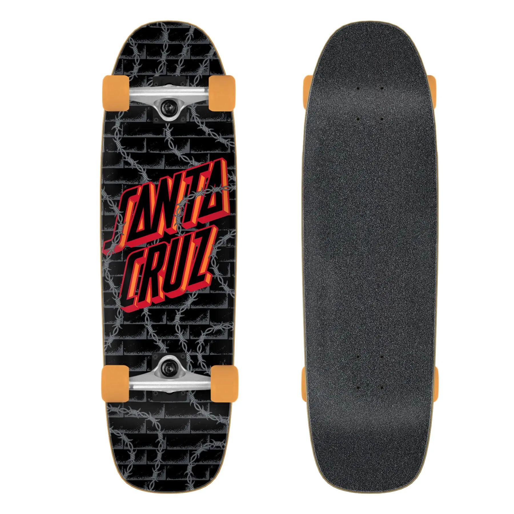 Santa Cruz Skateboard Complete Big Strip Barbwire Black 8.4" x 29.4"