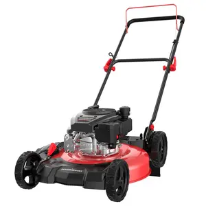 PowerSmart 18-Inch/21-Inch Gas Push Lawn Mower(DV8618C/DV8621C) with 144cc 4-Cycle OHV Engine, 2-in-1 with Mulch and Side-Discharge, 6-Position Adjustable Cutting Height(S)