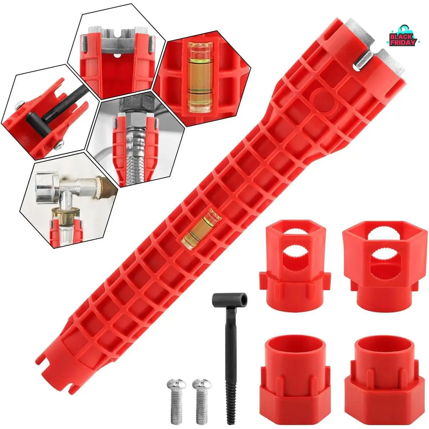 14-in-1 Versatile Socket Wrench Kit - Swivel & Multifunctional Mechanical Pipe Wrenches, Faucet and Sink Installer with Comprehensive Design, Hand Tool for Bathroom Fixtures DIY Plumbing Repair, Swivel Wrenches, Diy Projects