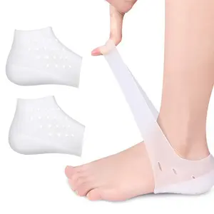 Silicone Invisible Inner Height Enhancement Insoles 2.5cm,Lift Arch Inserts, Shock Absorption Heel Cushion Pads for Men&Women Nail White Footwear Shoe