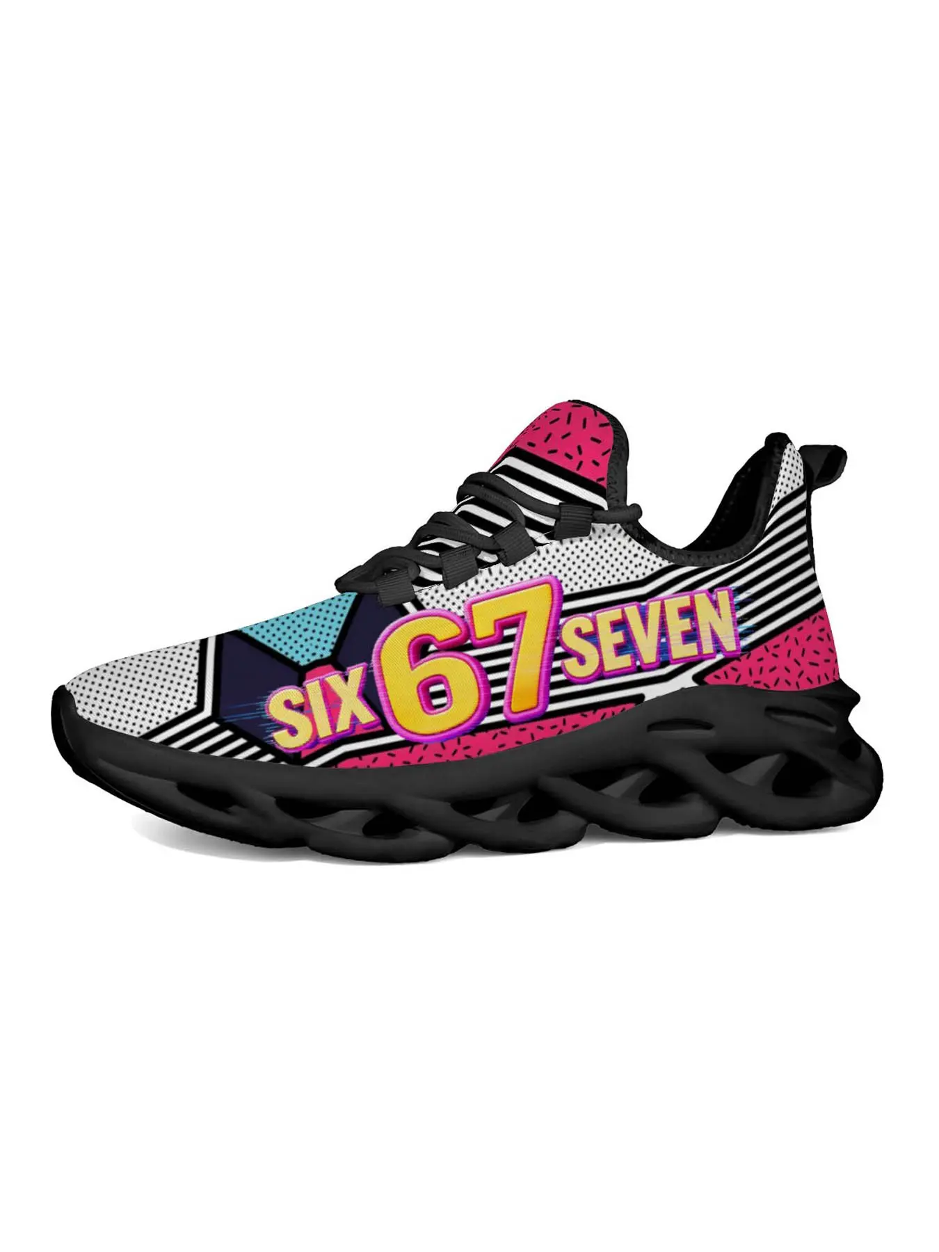 Six67seven Kids' Fashion Sneakers, Skate Shoes, Casual Trendy Trainers, Vibrant Colorblock Design, Breathable Art Style, Comfortable & Versatile, Ideal for Streetwear & Skateboarding