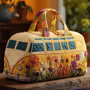 Boho Quilted Weekender Duffle Bag, New Lightweight Travel Gym Bag, Large Capacity Carry On Overnight Tote, Multi-Purpose Shoulder Bag for Short Trips, Fitness & Weekend Travel