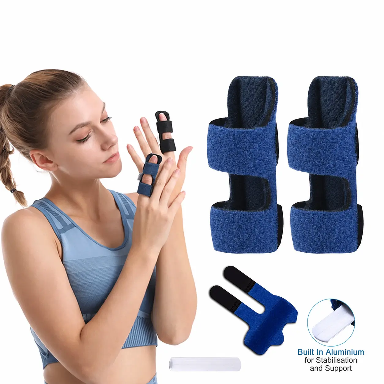 Adjustable Trigger Finger Splint Brace, Finger Straightener Support, Protective Immobilizer Corrector for Finger Pain, Injury & Recovery