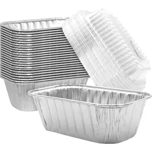 Baking Pan Chef-Grade Quality Extra Thick  6 x 3.75in Tin Loaf Pans w/ 25 Pk.  Disposable Bakeable 1Lb  Foil Pan for Baking Bread, Small Meatloaf,  Bundt Cake.