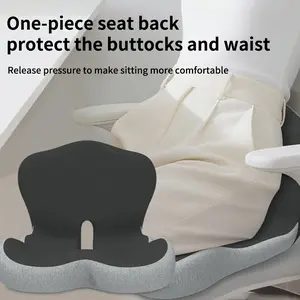 Anti-Slip Memory Foam Padded Seat Cushion, Skin-Friendly Comfort, Long Zipper Easy Wash, Buttock Protection, Home Office Car Outdoor Use