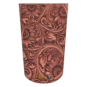 Amputee Sock "Western tooled pattern V2",Stump Sock, Prosthetic Limb Sock