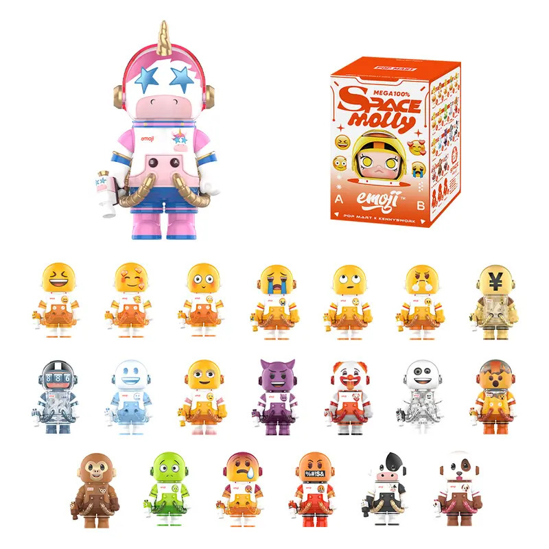 POP MART MEGA SPACE MOLLY 100% × emoji？ Series