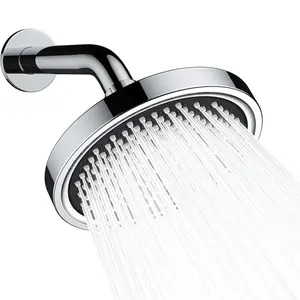 6-Inch Round Shower Head, High Pressure Rainfall Shower Head, Easy Clean Adjustable Replacement for Your Bathroom Shower Heads