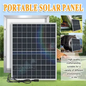 15W Outdoor Solar Panel Portable Charger USB Solar Power Camping Outdoor Suitable for outdoor, camping, for outdoor, cell phone, outdoor, camping, travel, roof, RV, car, etc. emergency power supply Portable Solar Panels