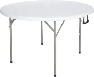 DAD-YCZ-154-GW-GG 60" Round Granite White Plastic Folding Table