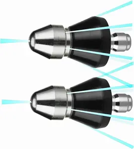 2pcs Sewer Cleaning Tool High-pressure Nozzle Drain Augers for Pipe Unclogging Hair & Toilet Clog Remover Efficient Dredging & Cleaning A