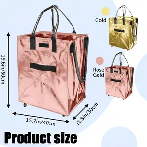 Reusable Nylon Grocery Bag on Wheels outdoorfun
