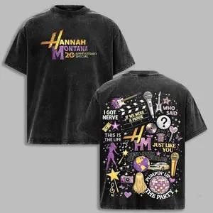 Hannah Montana 20th Anniversary Shirt – Best of Both Worlds Vintage Washed Graphic Tee, Pop Nostalgia Fan T-Shirt, hannahmontana, bestofbothworlds, 2000skids, nostalgiatee, popculturetee Z51