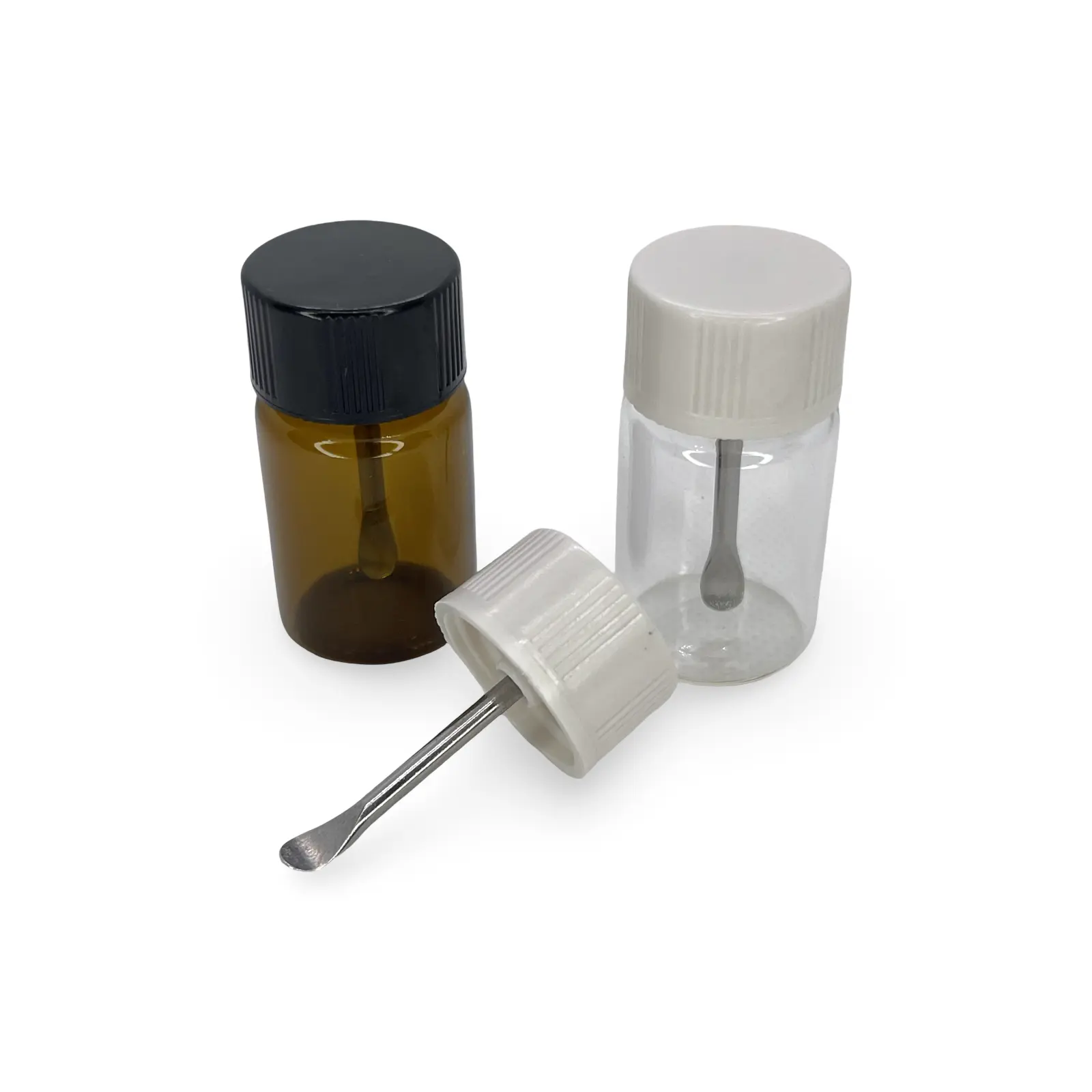 2PC Glass Bottle Tiny with Cap Tool 2PC Glass Bottle Tiny with Cap Tool