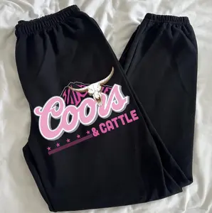 Coors & Cattle Graphic Joggers - Unisex Regular Fit Sweatpants for Everyday Wear & Casual Outings - Comfortable & Stylish Design