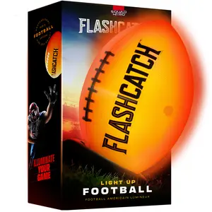 FLASHCATCH Light-Up Glow Football Official Size 6 LED Lights for Night Play & Outdoor Fun American Lumineux Game