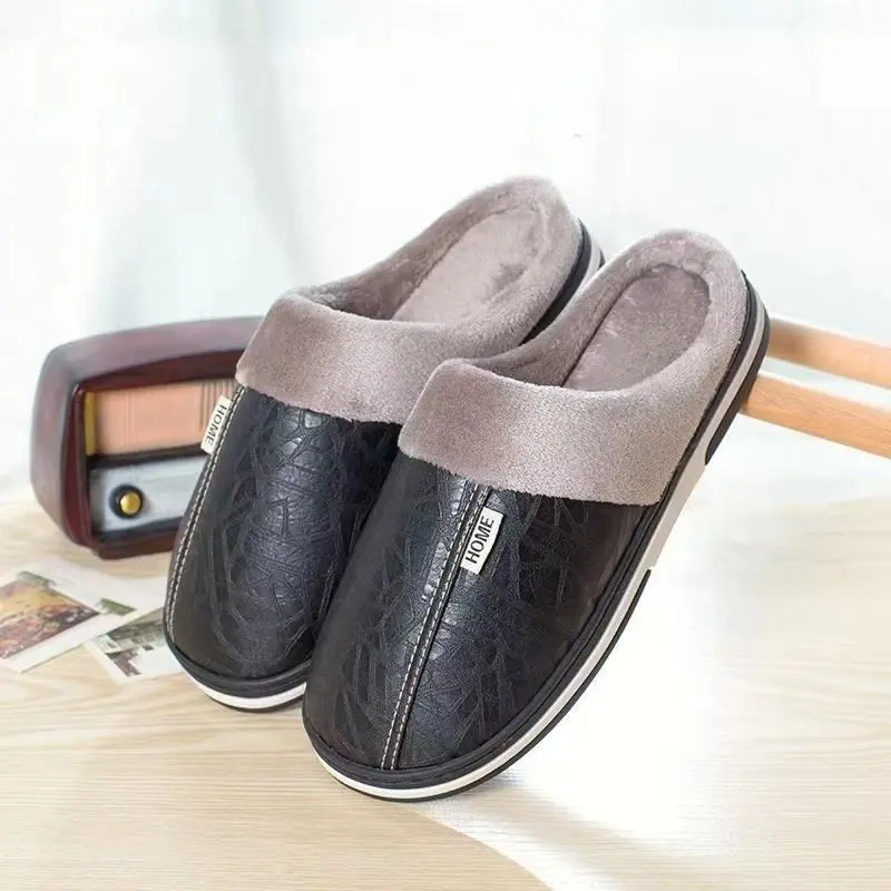 Stylish Winter Warm Home Couple Matching Men And Women Comfortable Slippers Cozy Pleasant Color Scheme