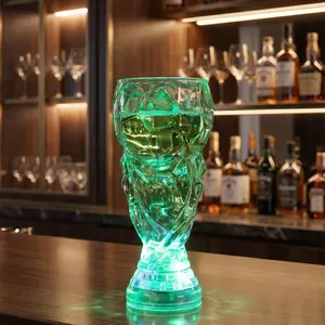 Liquid Activated LED Flash Crystal Cup, Multi-Color Water Glass, Auto-Light Up, Party Decor, 2 Pack, Christmas Gift, Valentine's Day Present