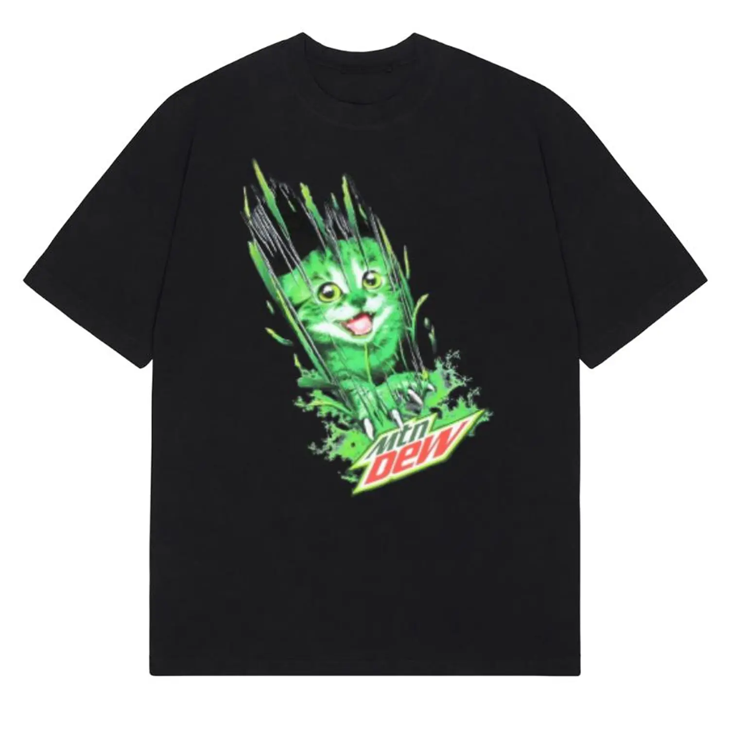 Mountain Dew Cat Claw T-Shirt – Funny Soda Graphic Tee, Vintage 90s Style for Concerts, Cat Lovers & Summer Outfits
