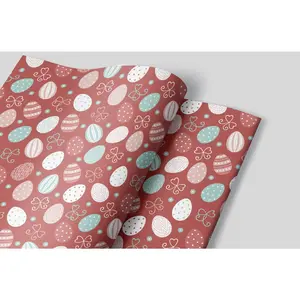 Quality Pink Easter Eggs Wrapping Paper Trio