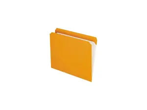 Pendaflex R152ORA Two-Ply Reinforced File Folder, Straight Cut, Top Tab, Letter, Orange, 100/Box