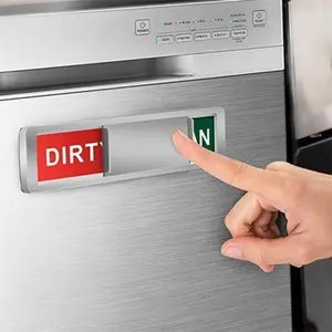 Dishwasher Magnet Clean Dirty Sign, 1 Count Universal Clean Dirty Magnet for Dishwasher & Refrigerator, Magnetic Indicator Sign for Kitchen