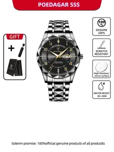 Business Fashion Analog Quartz Watch, Fashion Waterproof & Luminous Watch for Men, Trendy All-match & Exquisite Watch for Birthday Gift with Box, Business Fashion Watches