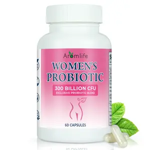 Aromlife Women's Probiotics 300 Billion CFUs, Probiotic for Daily Digestive & Balance with 6 Strains, 60 Count Plant-Based, with White Kidney Bean Extract