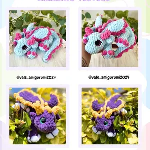 Crochet Dragon Blossom Cozy Handmade Dragon Plush for Relaxing Craft Content and Gift Ideas