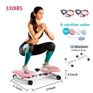 Body Shaper Waist Twist Machine - Women's Abs Board with Free Measure Tape, Portable Cardio Waist Shaper with Round Resistance Bands, Abdominal Gym, 330 lbs Weight Capacity, Waist Shaper, Core Training Equipment, Home Gym Aerobic Outdoor Fun