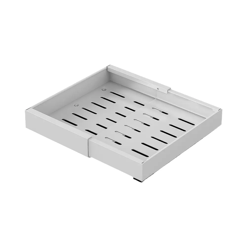 Gaomon Pull-Out Cabinet-Rack Organizer Shelf - Durable Carbon Steel, Smooth Slides 3-Sliders Drawer, Adjustable Adhesive Mount, High Storage Rack for Kitchen (Small, White)